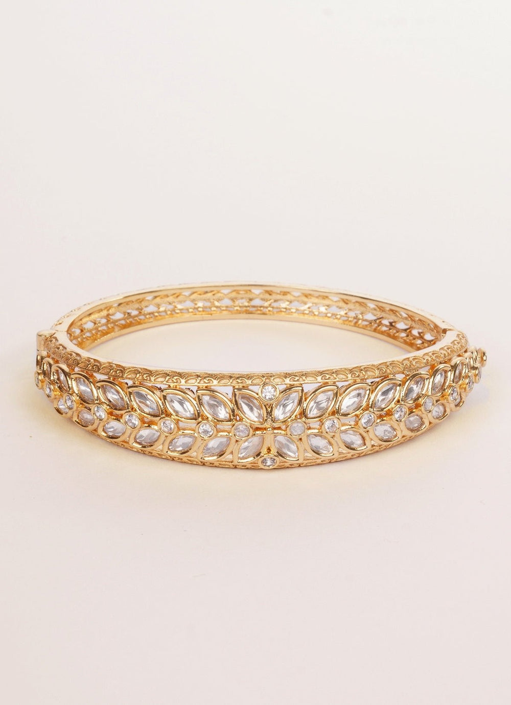 Polki Gold Bracelet Zevar by Geeta - Fabilicious Fashion