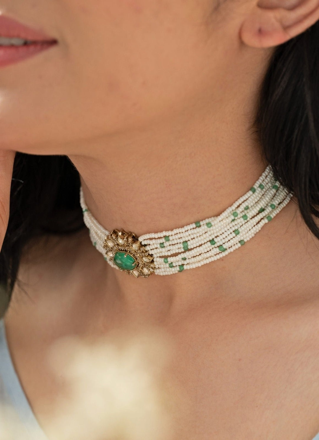 Do Taara Polki Mint Green ChokerFabilicious Fashion