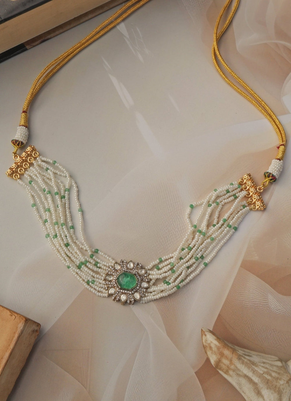 Do Taara Polki Mint Green ChokerFabilicious Fashion