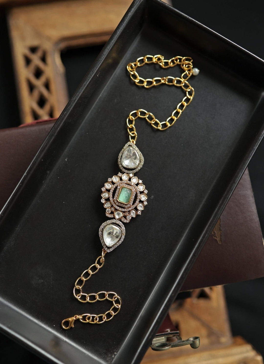 Do Taara Polki Mint Green NecklaceFabilicious Fashion