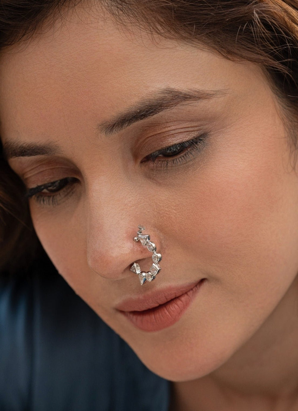 Do Taara Polki Silver NosepinFabilicious Fashion