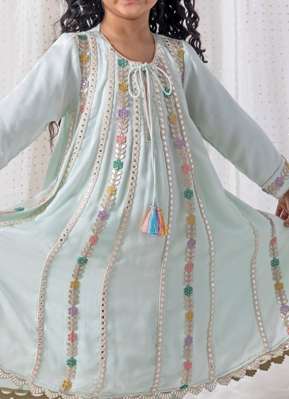 Chotibuti Powder Blue Cotton Kurta Pants SetFabilicious Fashion