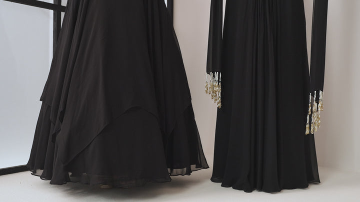 Black Georgette Lehenga Set