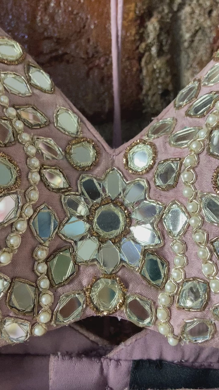 Lavender Embroidered Lehenga Set