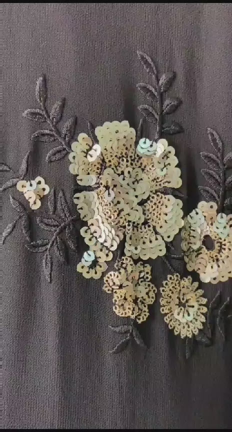 Black And Gold Mirrorwork Embroidered Lehenga