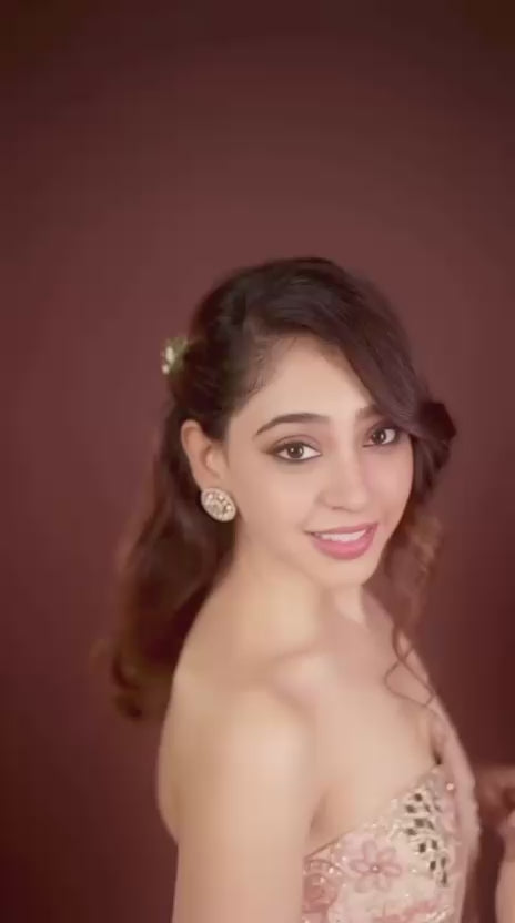 Pastel Pink Pre Draped Satin Saree With Bustier Blouse