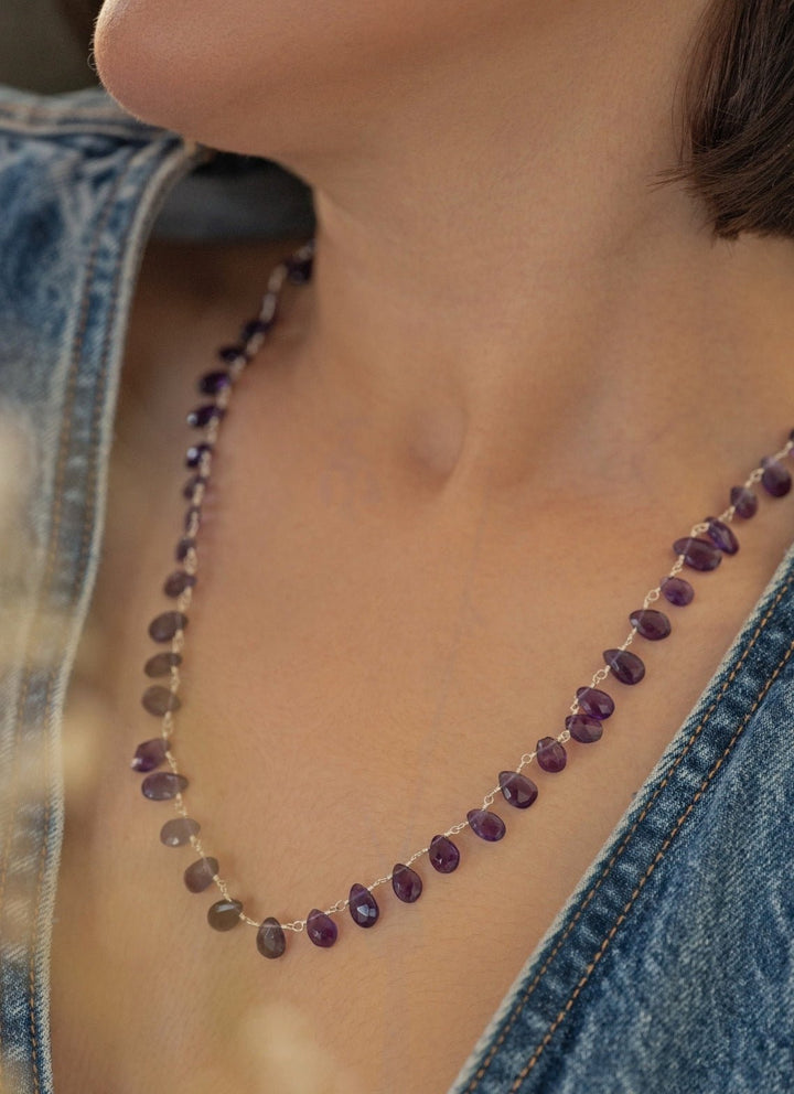 Do Taara Purple Amethyst NecklaceFabilicious Fashion