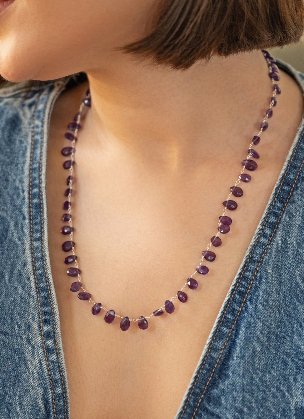 Do Taara Purple Amethyst NecklaceFabilicious Fashion