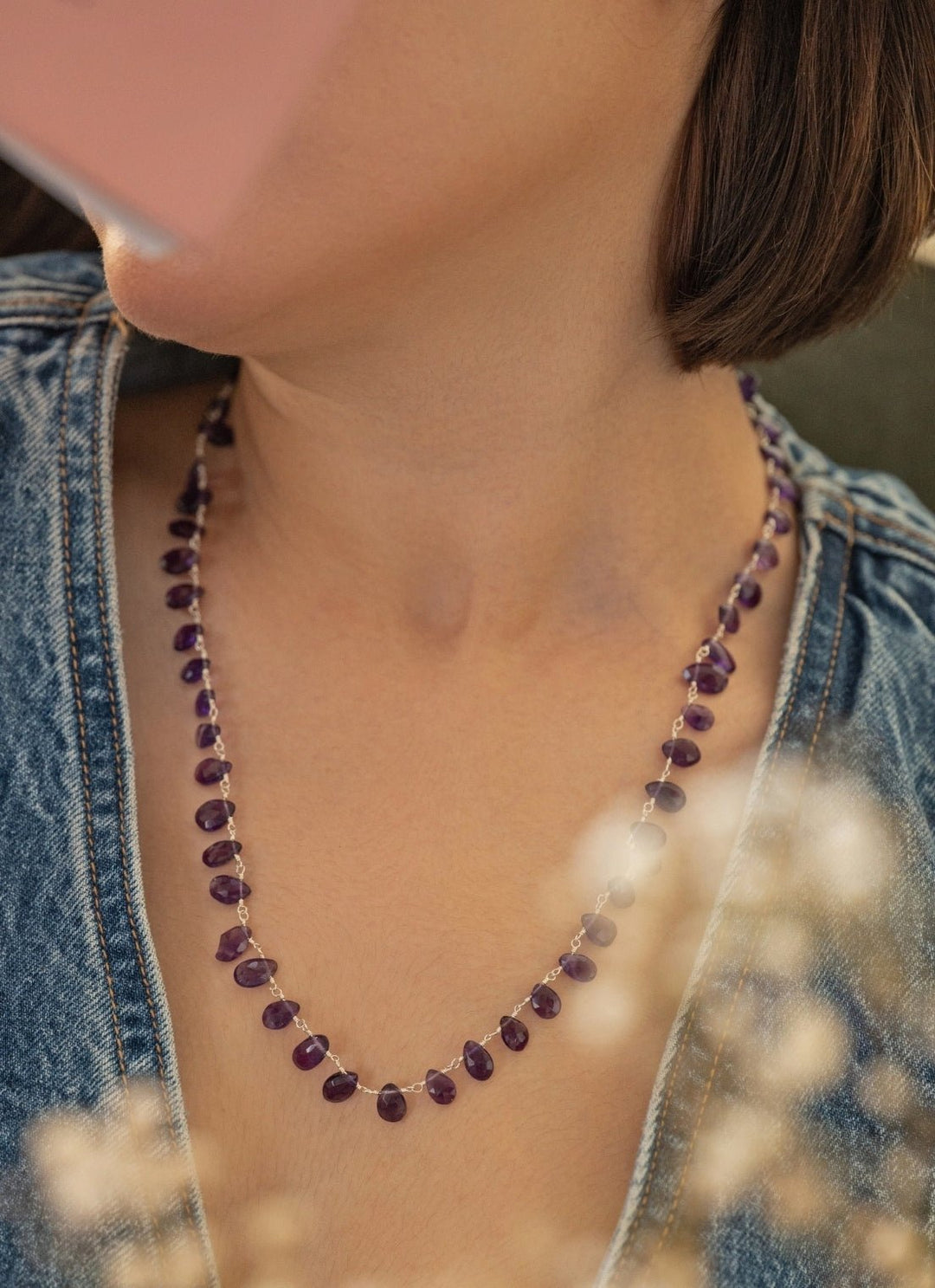 Do Taara Purple Amethyst NecklaceFabilicious Fashion