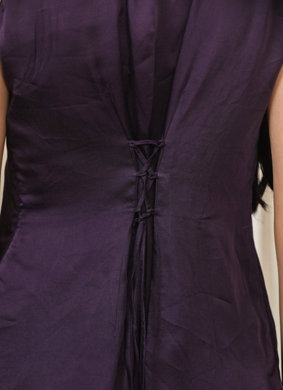 Purple Embroidered Satin Kurta Sharara Set Esha Koul - Fabilicious Fashion