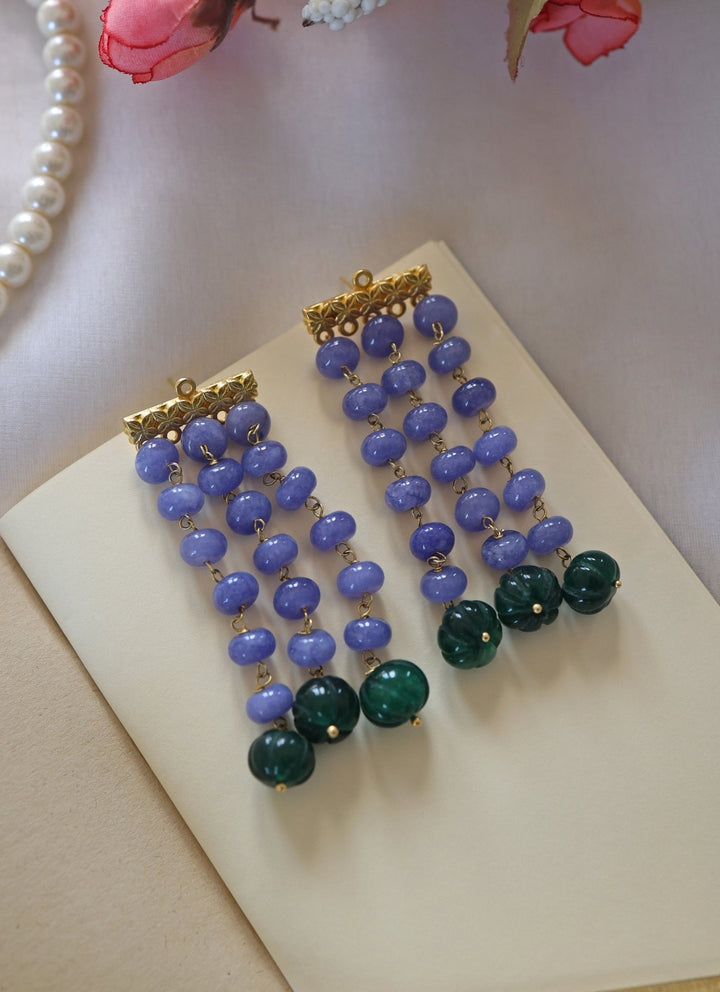 Do Taara Purple &amp; Green EarringsFabilicious Fashion