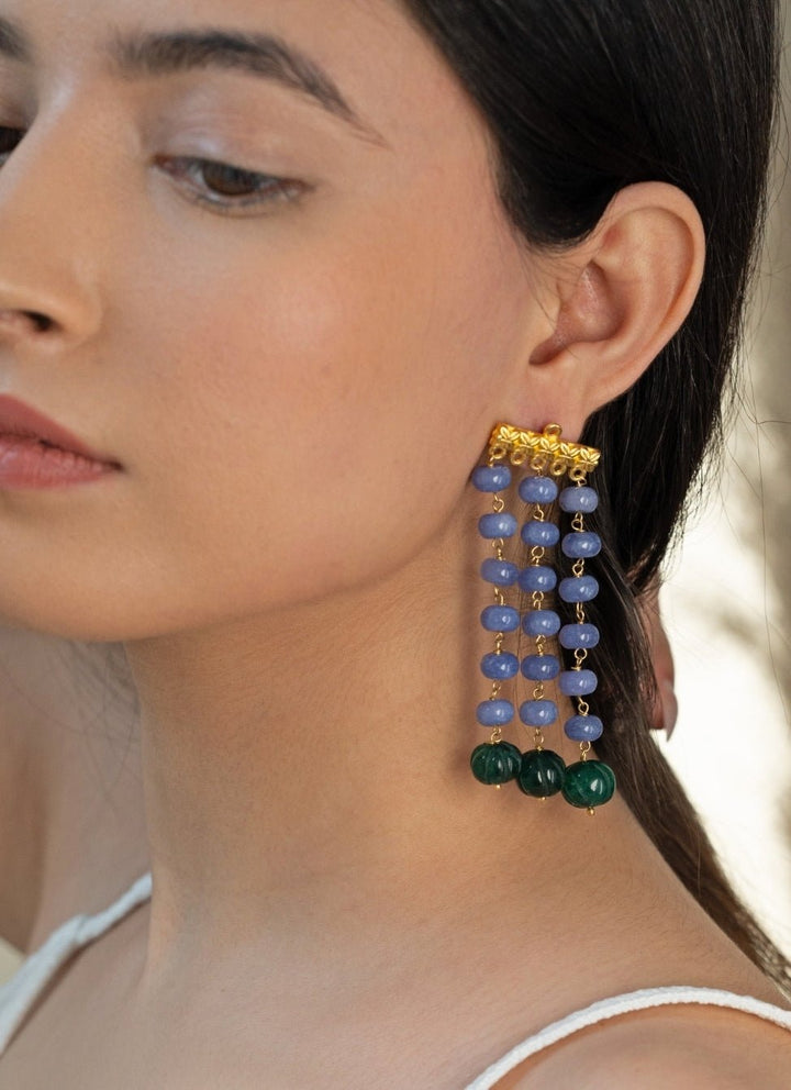 Do Taara Purple &amp; Green EarringsFabilicious Fashion