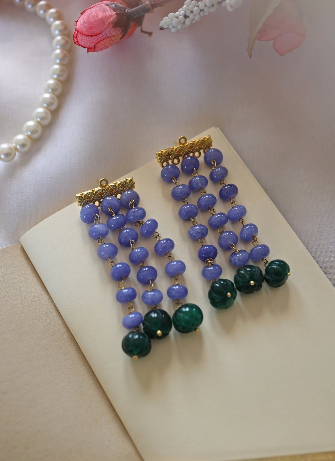 Do Taara Purple &amp; Green EarringsFabilicious Fashion