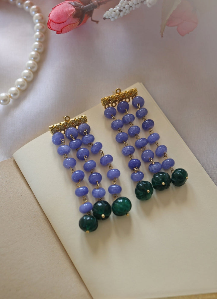 Do Taara Purple &amp; Green EarringsFabilicious Fashion