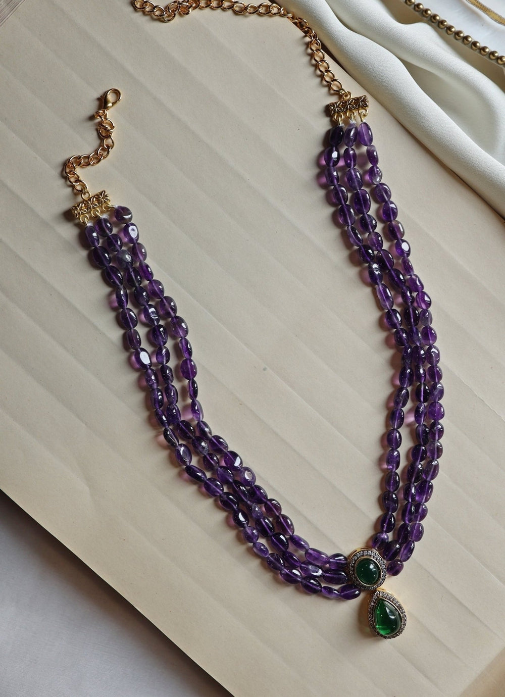 Do Taara Purple Layered NecklaceFabilicious Fashion