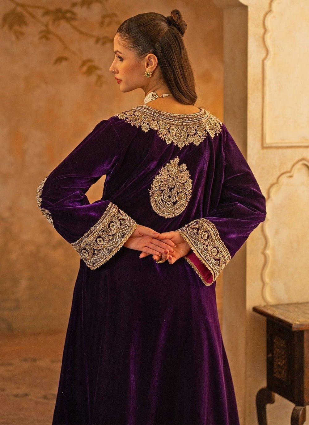 Angad Singh Purple Velvet Kurta Pants SetFabilicious Fashion