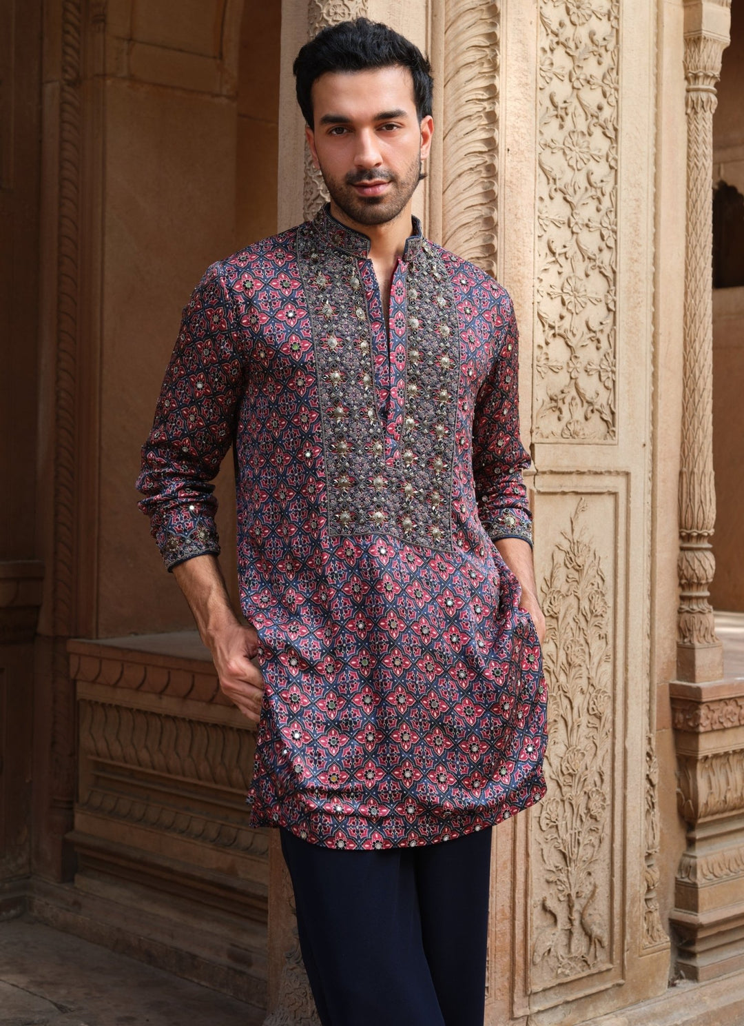 Darzi House Purplish Blue Modal Satin Kurta Set with DupattaFabilicious Fashion