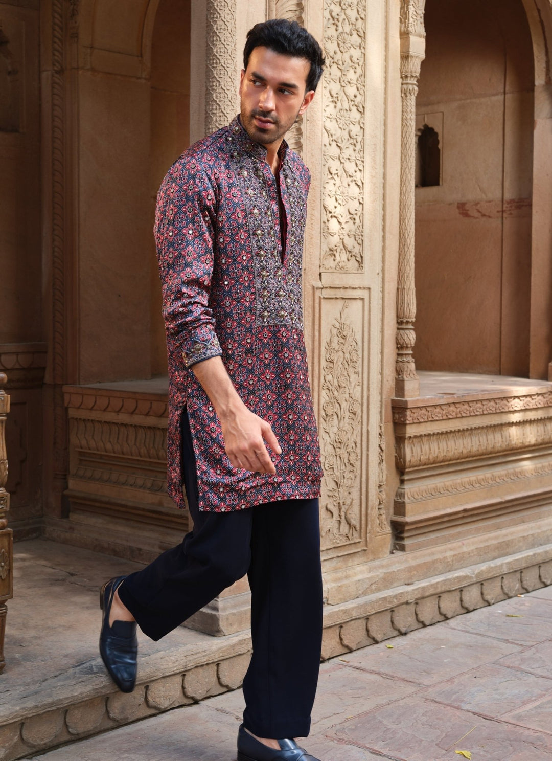 Darzi House Purplish Blue Modal Satin Kurta Set with DupattaFabilicious Fashion