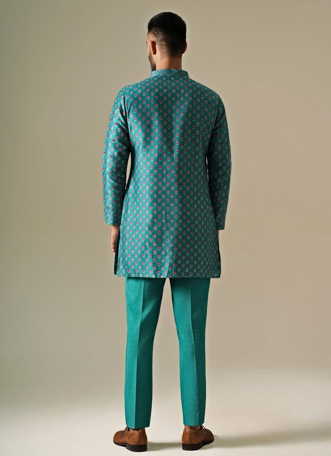 Darzi House Rama Green Chanderi Cotton Kurta SetFabilicious Fashion