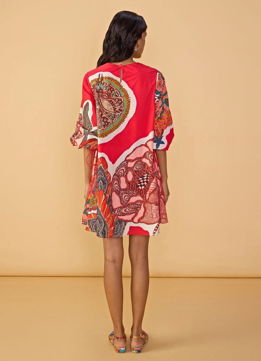 Saaksha &amp; Kinni Red Abstract Print DressFabilicious Fashion