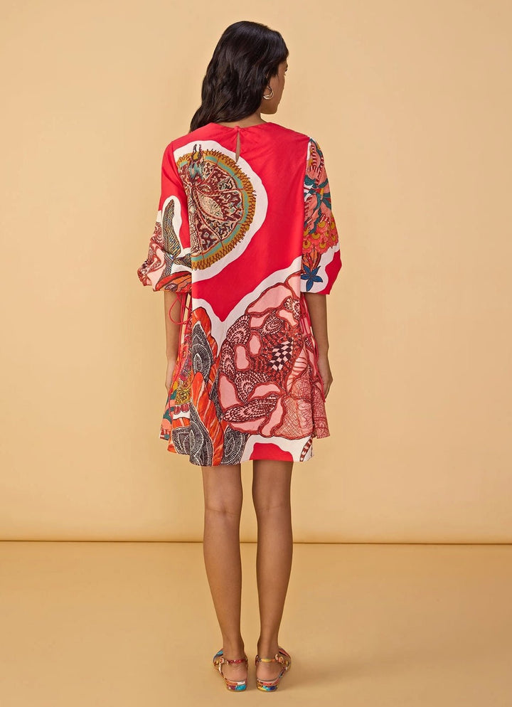 Saaksha &amp; Kinni Red Abstract Print DressFabilicious Fashion