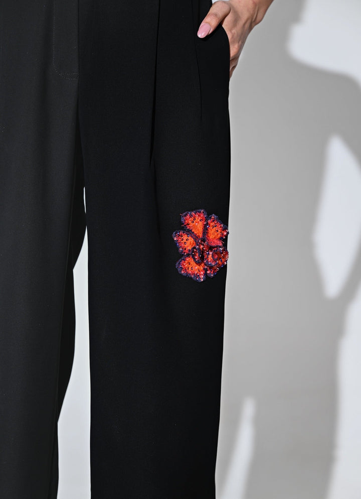 Juhi Bengani Red And Black Organza Corset JumpsuitFabilicious Fashion