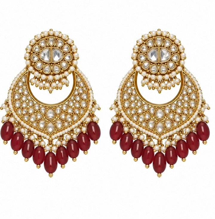 Vivinia By Vidhi Mehra Red Beaded Kundan Choker Necklace SetFabilicious Fashion