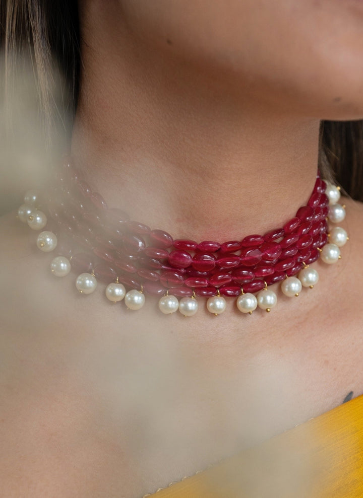 Do Taara Red Choker NecklaceFabilicious Fashion