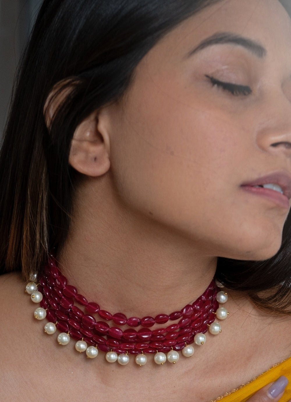 Do Taara Red Choker NecklaceFabilicious Fashion