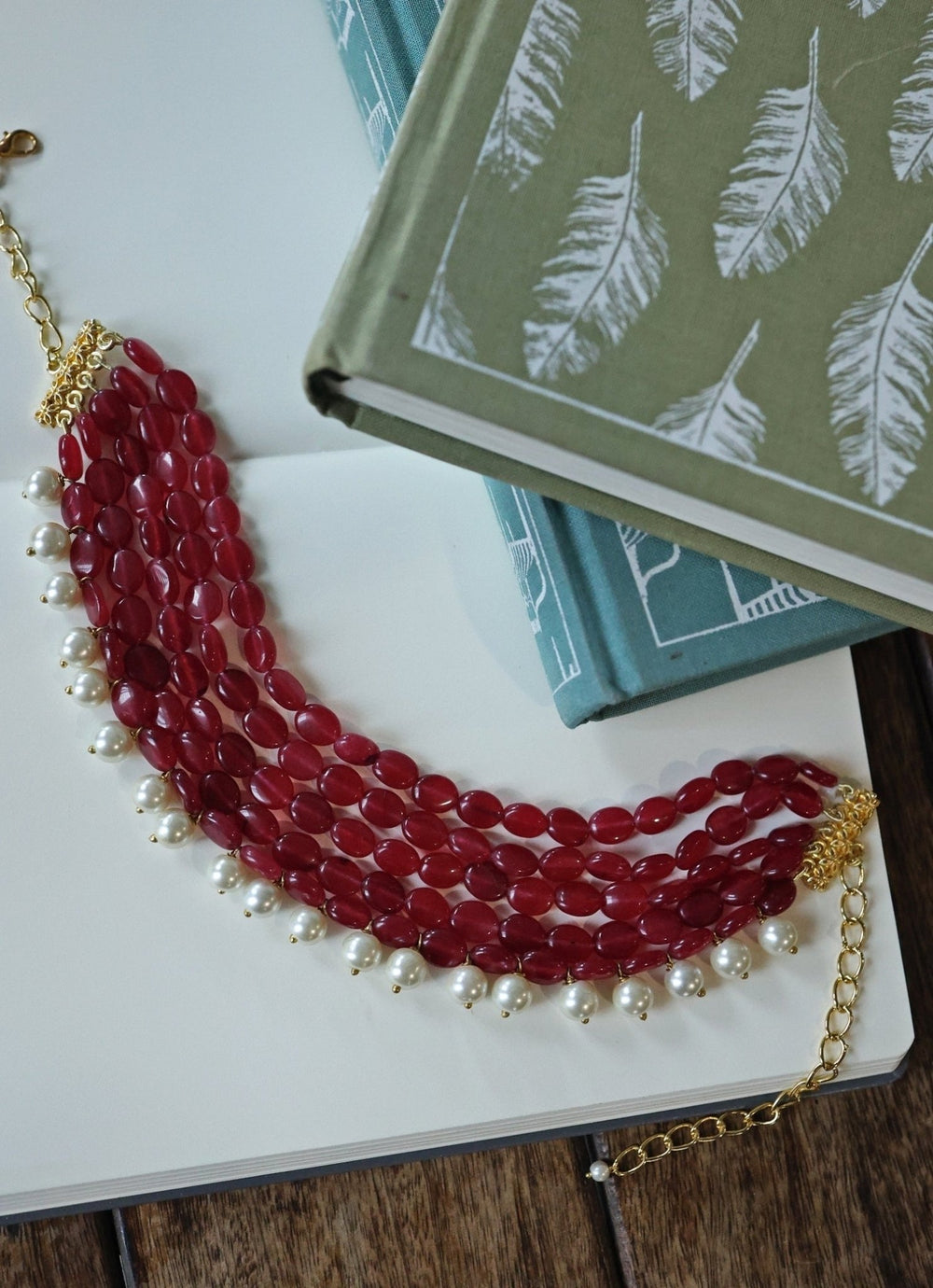 Do Taara Red Choker NecklaceFabilicious Fashion