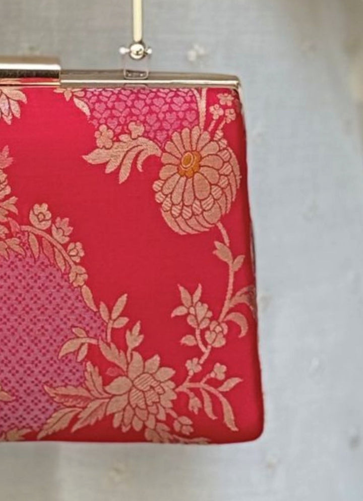 Amyra Red Cotton Silk ClutchFabilicious Fashion