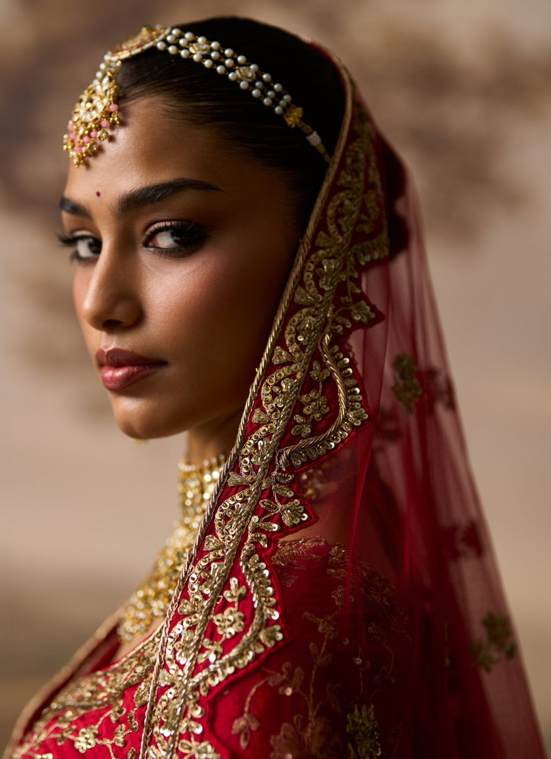 Angad Singh Red Embroidered Raw Silk Bridal Lehenga SetFabilicious Fashion