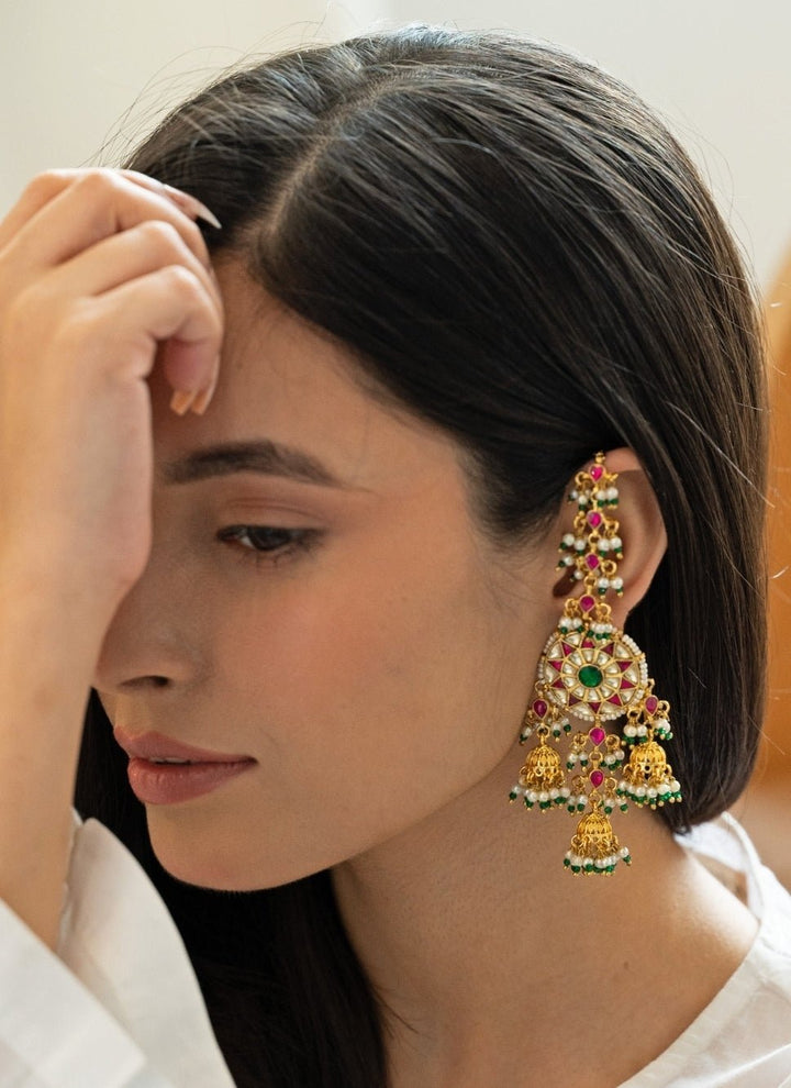 Do Taara Red Kundan EarringsFabilicious Fashion