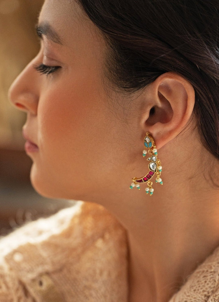 Do Taara Red Kundan EarringsFabilicious Fashion