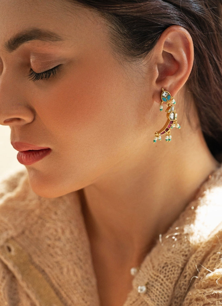 Do Taara Red Kundan EarringsFabilicious Fashion