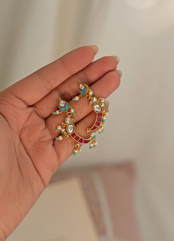 Do Taara Red Kundan EarringsFabilicious Fashion