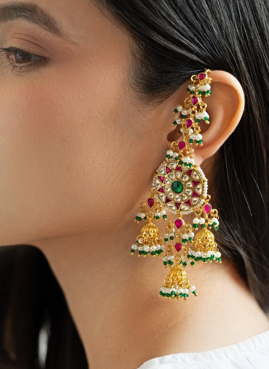 Do Taara Red Kundan EarringsFabilicious Fashion
