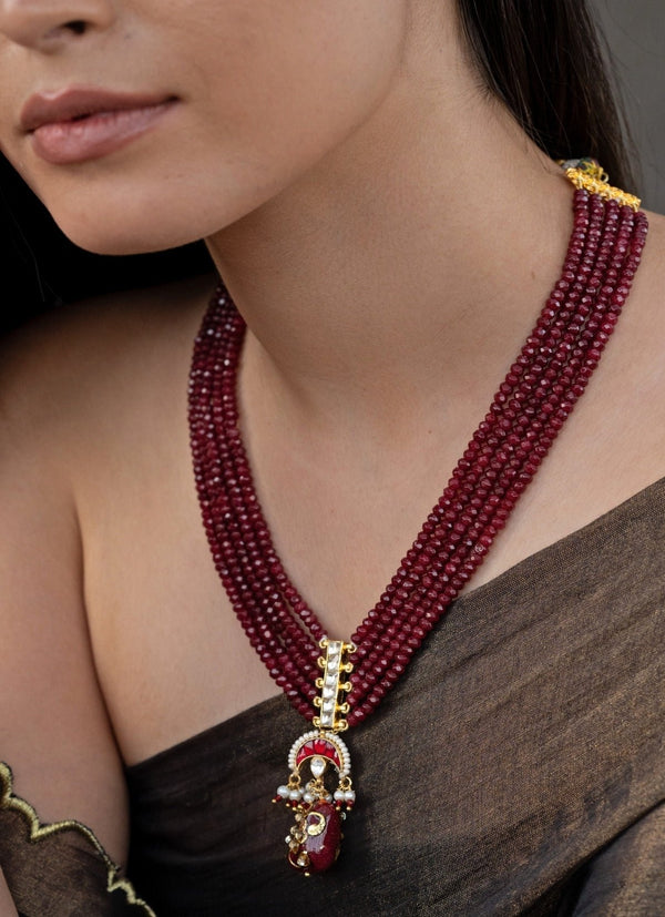 Red Kundan Necklace