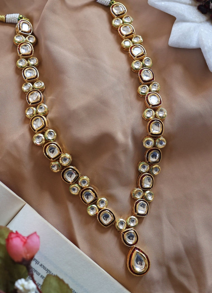 Do Taara Red Kundan NecklaceFabilicious Fashion