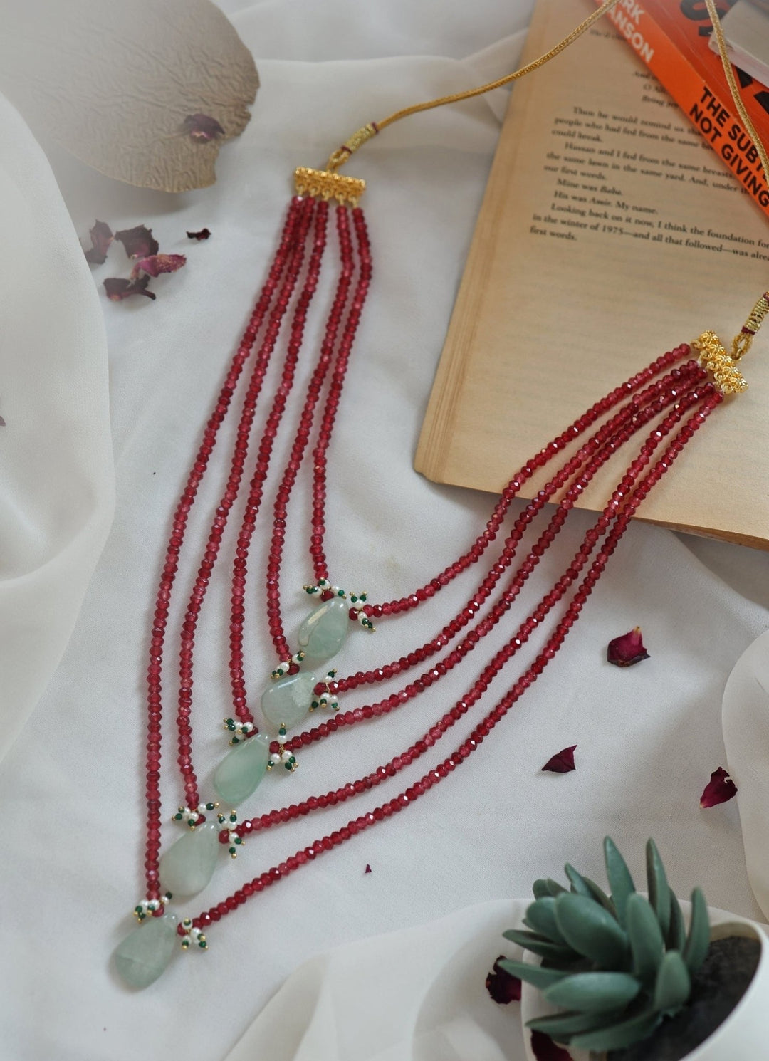 Do Taara Red Multilayered NecklaceFabilicious Fashion
