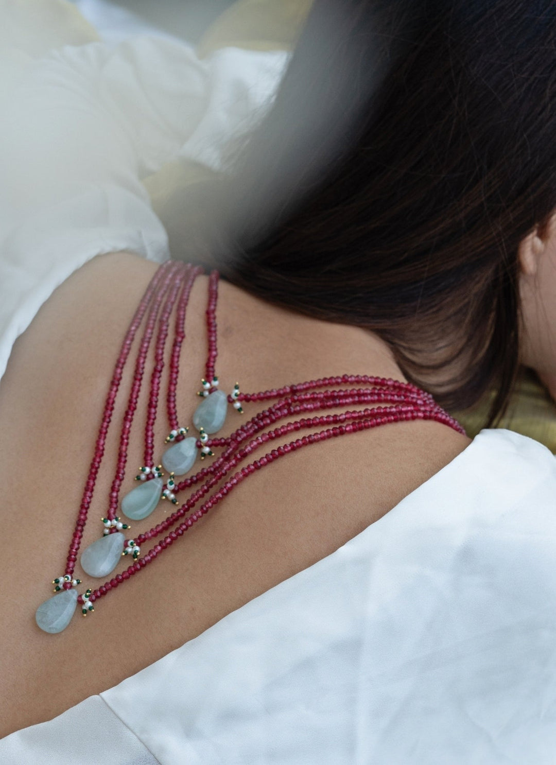 Do Taara Red Multilayered NecklaceFabilicious Fashion