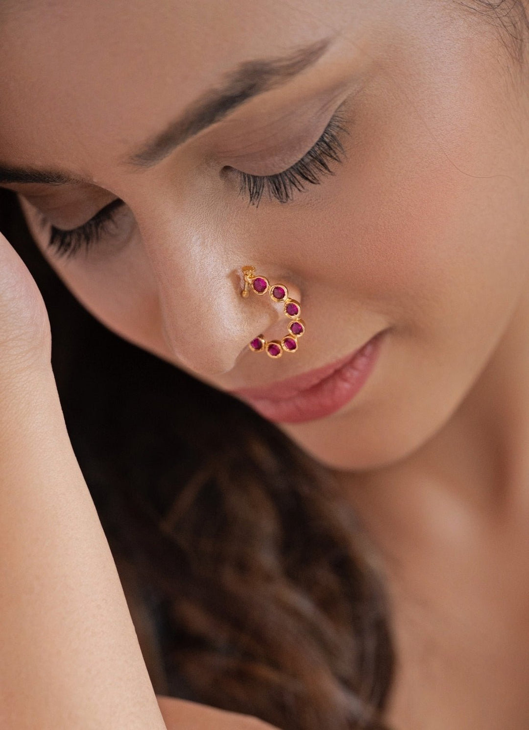 Do Taara Red NosepinFabilicious Fashion