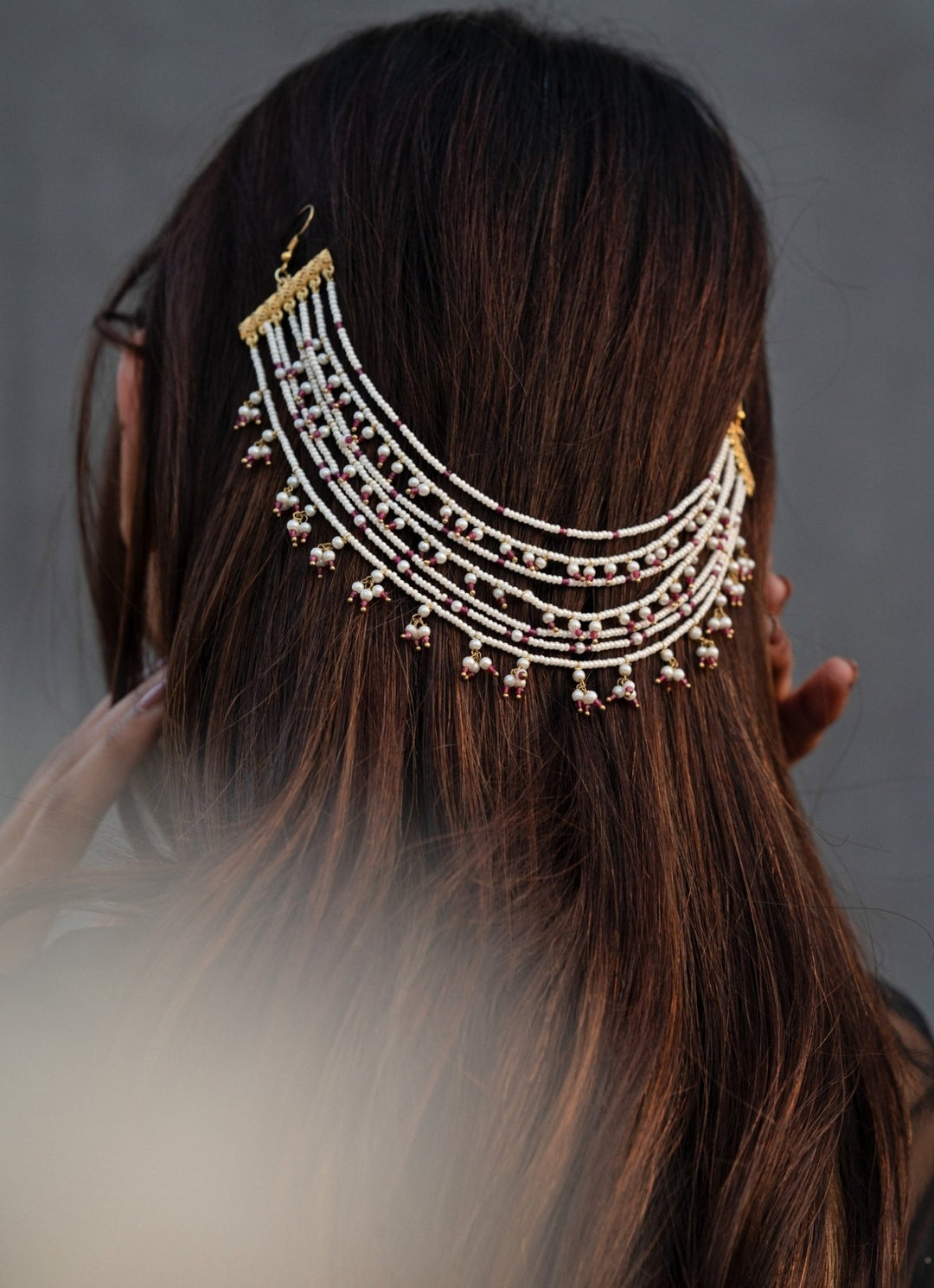 Do Taara Red Onyx Pearls Braid PinFabilicious Fashion