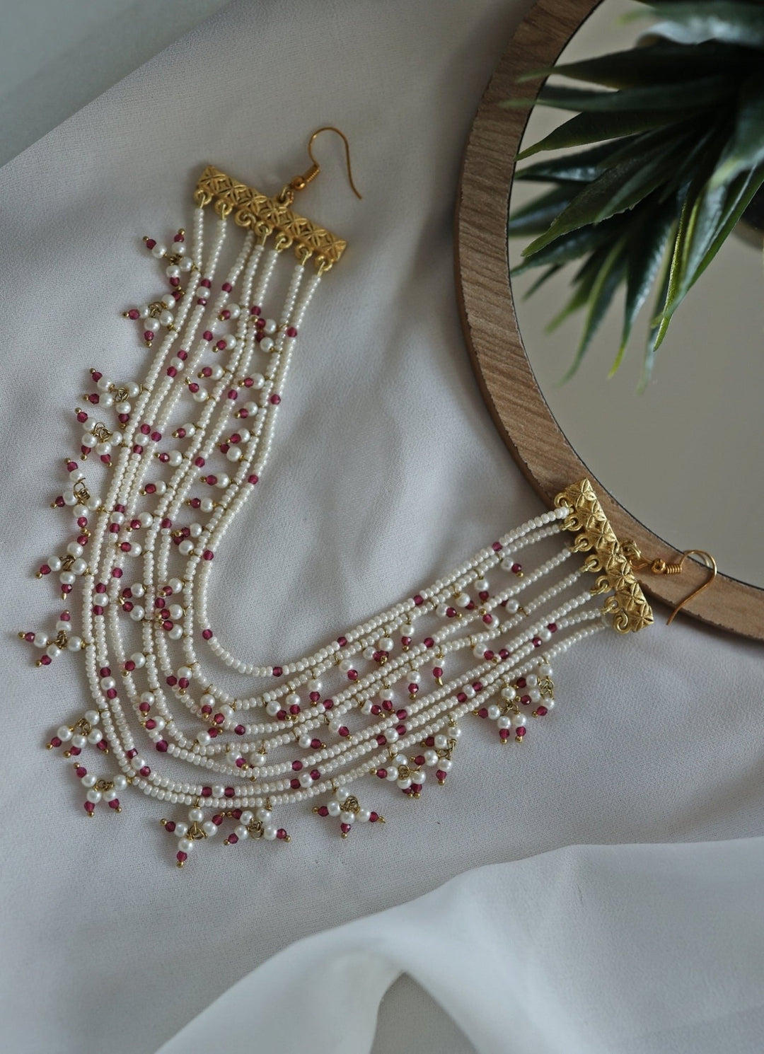 Do Taara Red Onyx Pearls Braid PinFabilicious Fashion