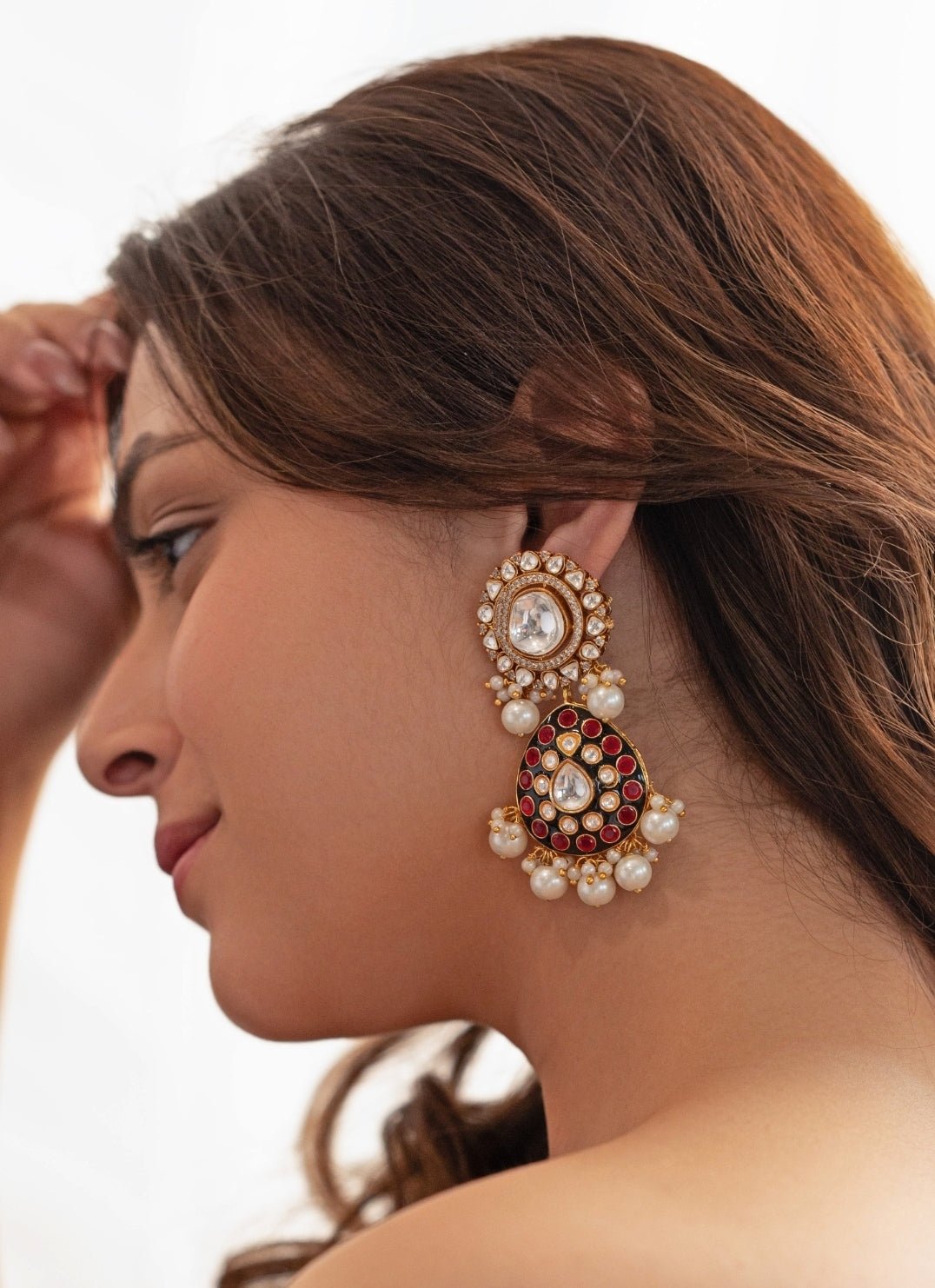 Do Taara Red Polki EarringsFabilicious Fashion