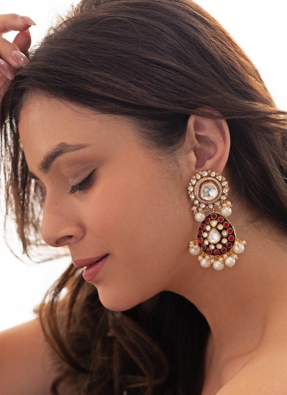 Do Taara Red Polki EarringsFabilicious Fashion
