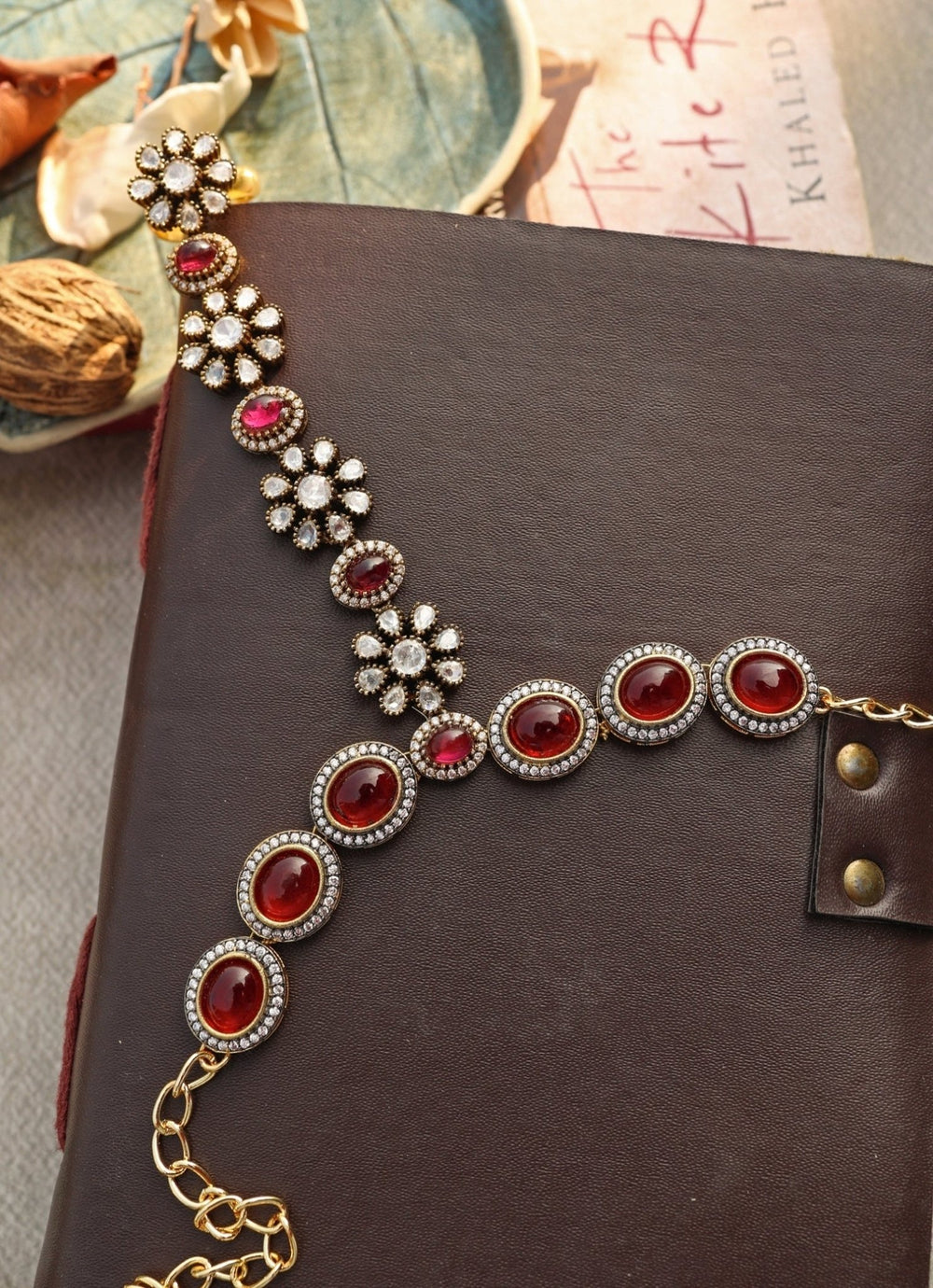 Do Taara Red Polki HathphoolFabilicious Fashion