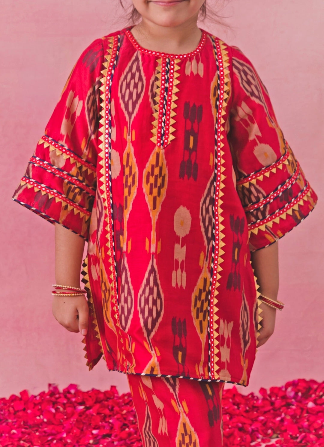 Chotibuti Red Printed Chanderi Co - Ord SetFabilicious Fashion