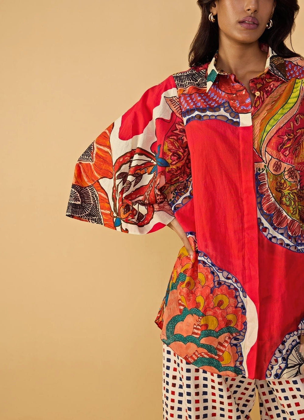 Red Printed Tunic Saaksha & Kinni - Fabilicious Fashion