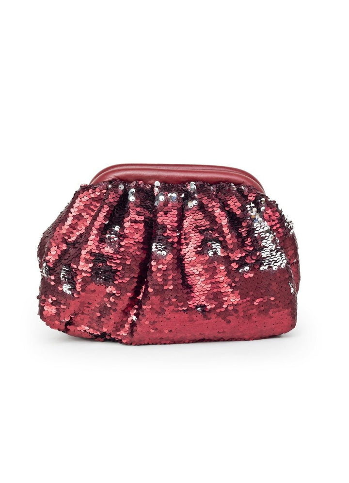 Red Sequins Clutch Bag